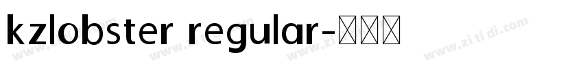 kzlobster regular字体转换
